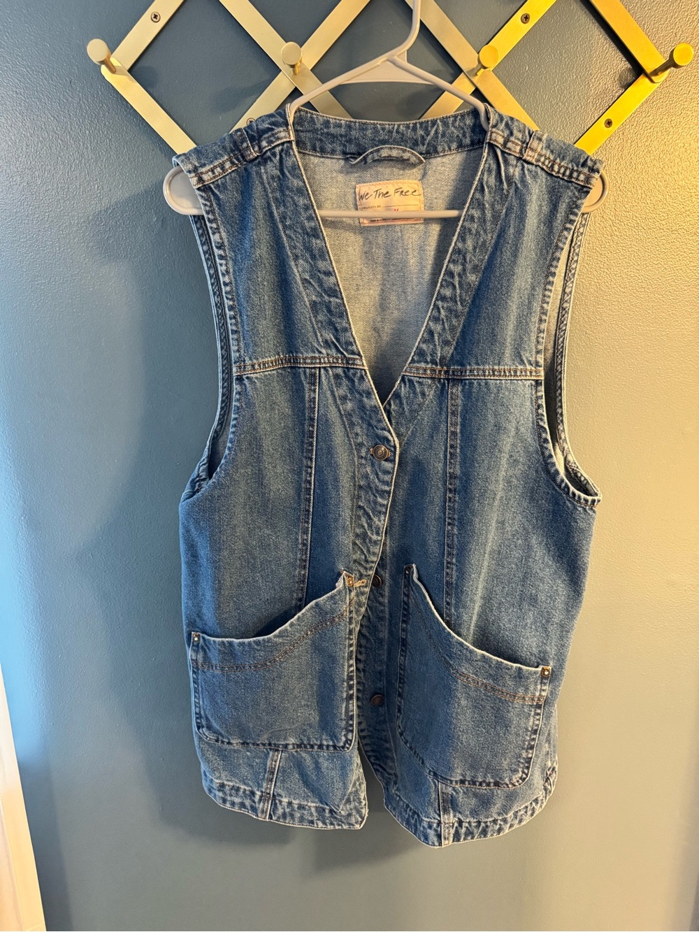 We the Free Long Denim Vest